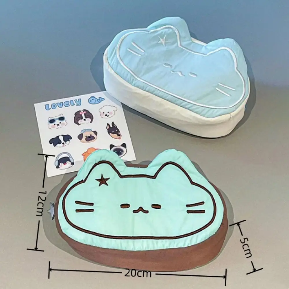 INS 별 작은 고양이 펜 가방, 다기능 학생 선물, 연필 케이스, 대용량 캔버스 문구, 정리함 학교 사무실