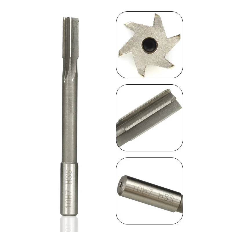 HSS Reamer 1pcs 1mm-20mm straight shank chuck straight slot milling cutter H7 for Machine Tool