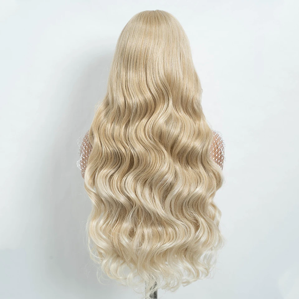 Synthetic Body Wave Lace Front Wigs For Women 28 inch Omber Blonde Black Lace Frontal Wigs Heat Resistant Fiber Cosplay Wig lace front wig synthetic hair wigs