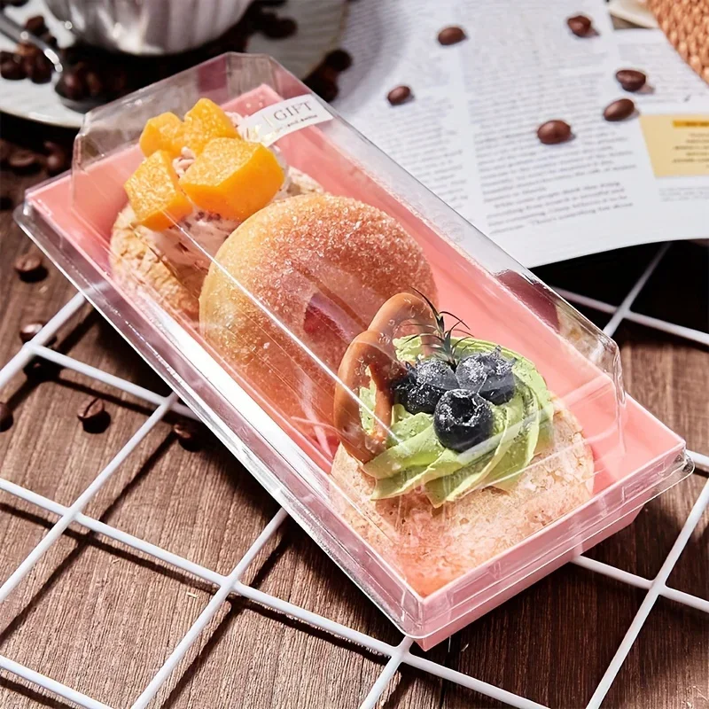Sandwich packaging box Puff paper cake box rectangular box baking cake box 100pcs