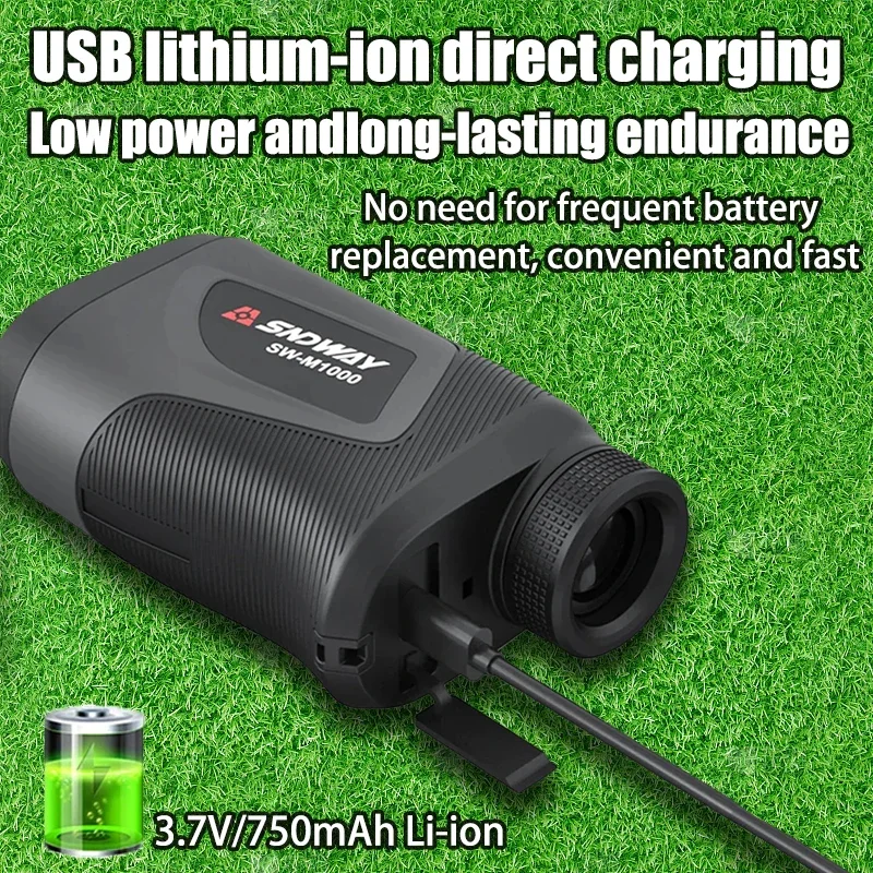 SNDWAY SW-M500/700/1000 Golf Laser Rangefinde Rechargeable Battery,Slope and Flag Pole Lock Vibration for Golfing,Hunting,Survey