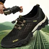 Men's Casual Breathable Hiking Shoes Water-Resistant Hollow-Out Comfortable Sports Shoes Outdoor Climbing Shoes Lightweight