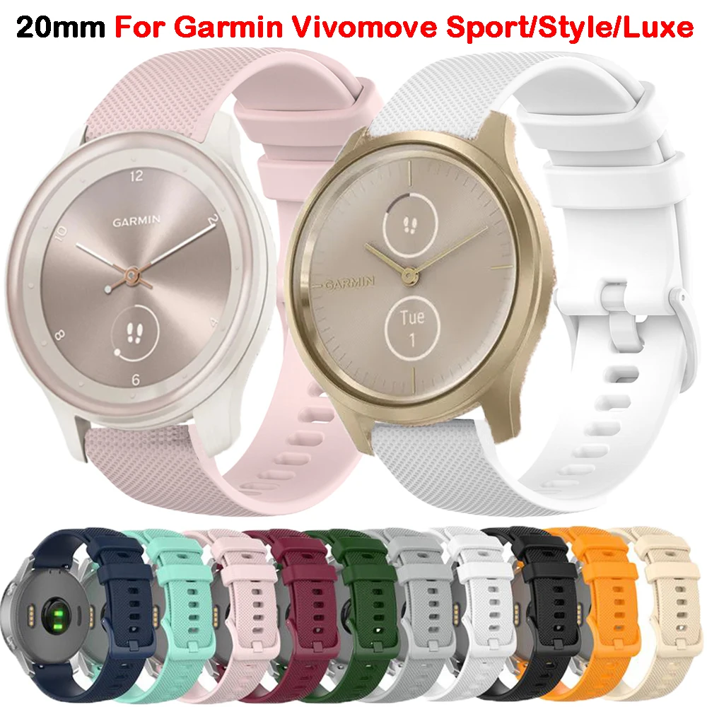 Garmin Vivomove Silicone Replacement Watchband - Sporty & Stylish Strap Accessories