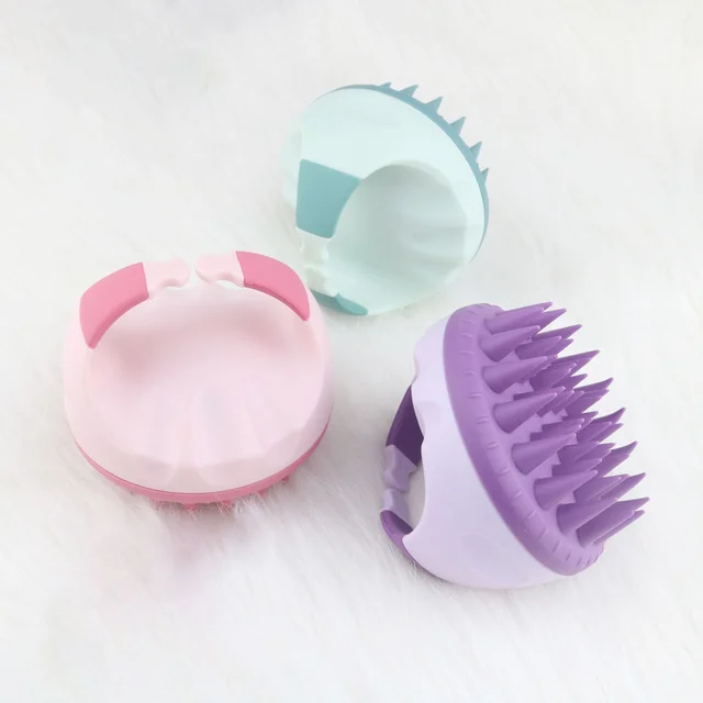Shampoo Head Scalp Massage Brush Silicone Soft Skin Friendly Hair Washing Massager Comb SPA Massage Brush Beauty Salon Hair Tool 2