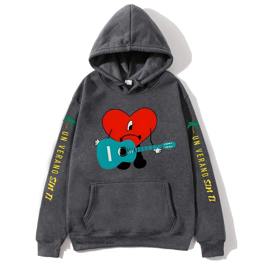 Men Women Hoodies Hip Hop Bad Bunny Sweatshirts Long Sleeve Women Clothing Unisex Graphic Streetwear Men Oversized Y2k Clothes