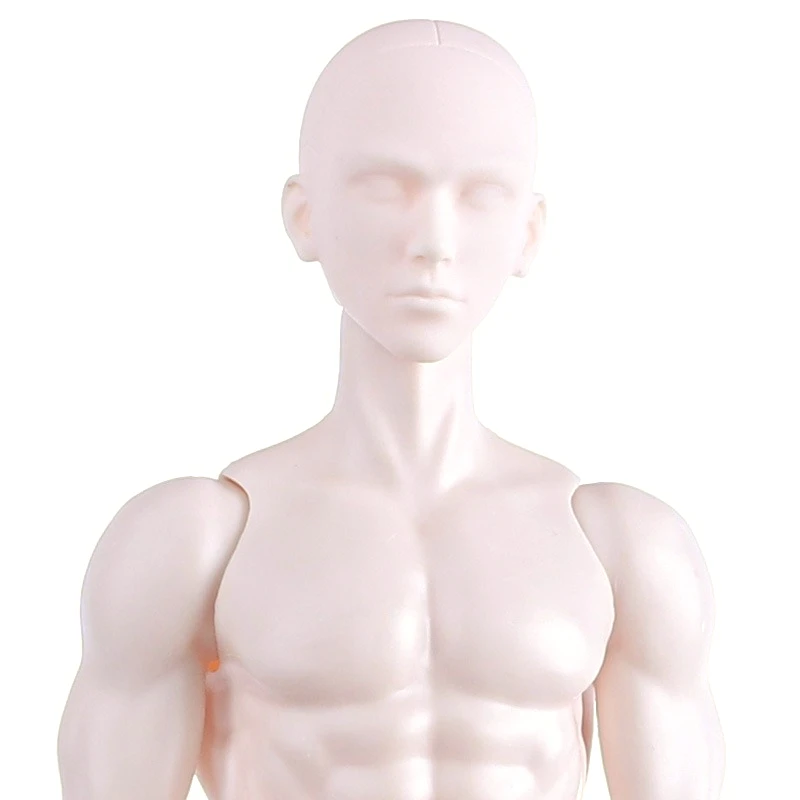 1/6 Male Doll White Skin No Makeup Head with 13 Joints Body 35cm Doll's Accessories Makeup Toys