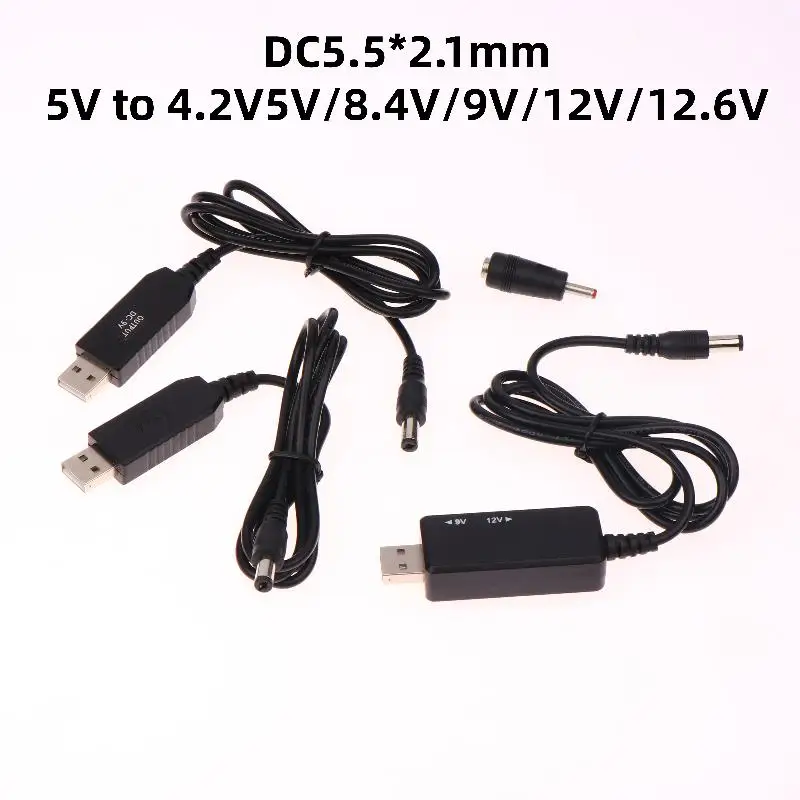 【Peace】DC 5V에서 12V로 변환하는 USB 케이블 부스트 컨버터 스텝업 코드 와이파이 라우터 모뎀 팬용 5.5*2.1mm 와이파이에서 파워뱅크로 연결하는 케이블 커넥터