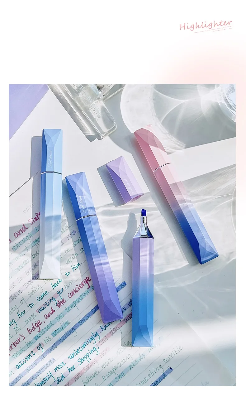 4 stücke Dopamin Farbe Text marker Stifte Set schrägen weichen Kopf Marker Liner zum Zeichnen Malerei Schule a7511 – Detail 4