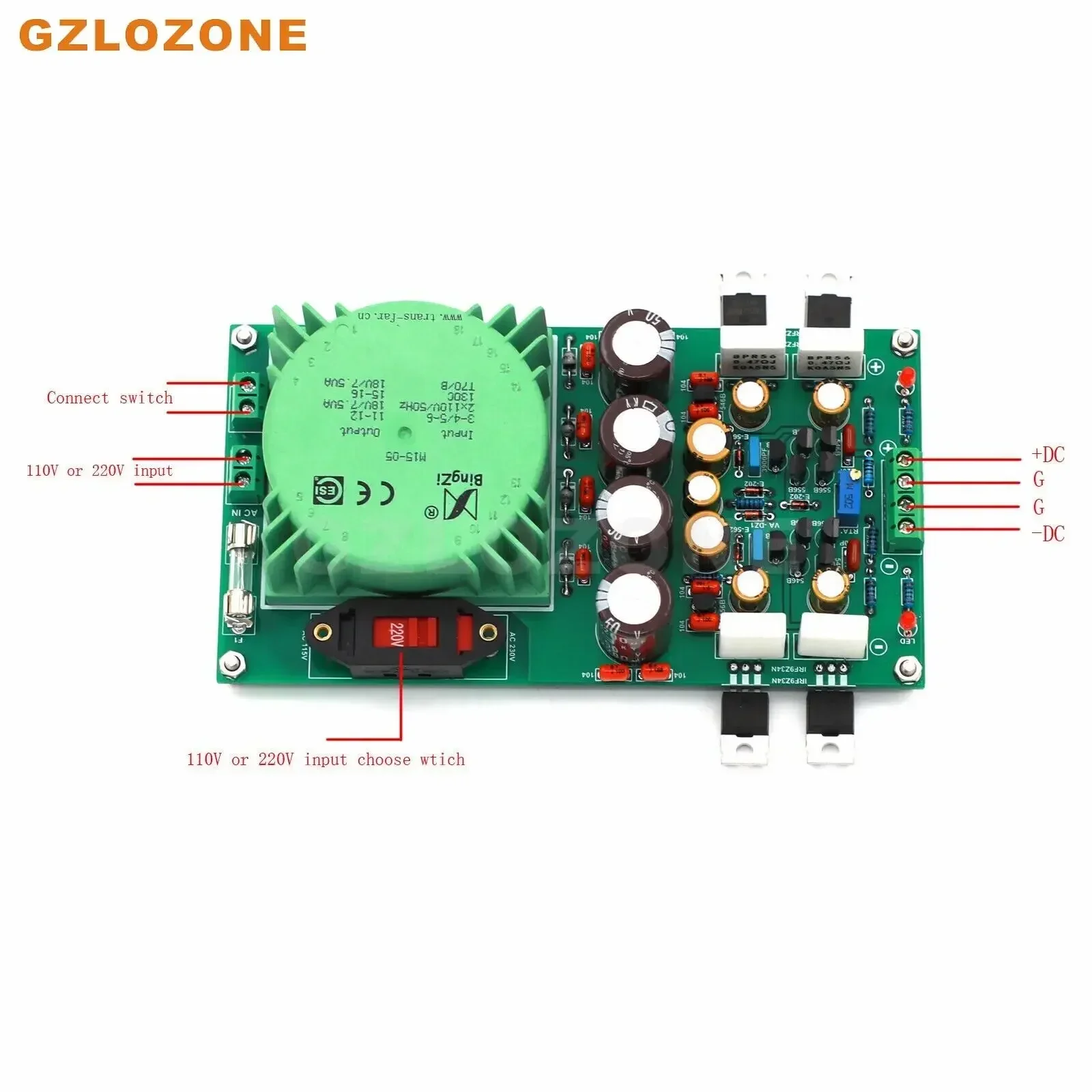 Placa de Alimentação Linear de Dupla Tensão Bingzi 5v 12v 15v 18v 24v dc 25va Sigma22 - Image 5