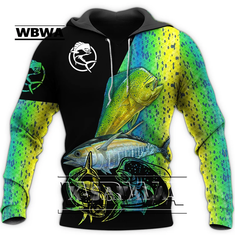 

WBWA Fishing Love Mahi Mahi Fish 3D Full Print Size Hoodie Man Women Harajuku Outwear Zipper Pullover Sweatshirt Unisex-3