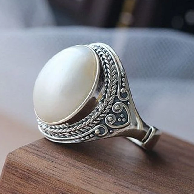 60% Mens Sterling Silver Pearl Ring, Weight: 2 Gm at Rs 45/gram in Kanpur