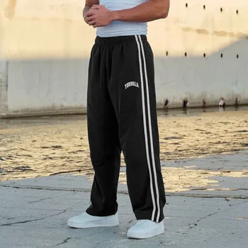YOUNGLA American Sports Pants – Double-Stitched Gym Joggers with Streetwear Print | Fitness & Casual Straight-Leg Sweatpants