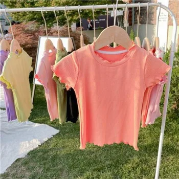 Girls Striped Ruffle Tee 1