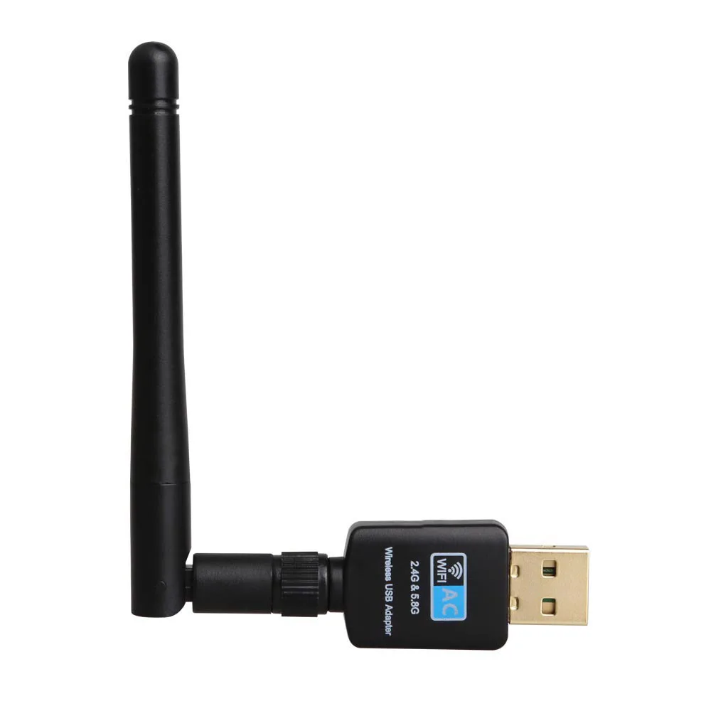 PC용 USB 와이파이 어댑터, 600Mbps 네트워크 카드, 듀얼 2.4GHz 및 5.8GHz 안테나 이더넷, 싱글 동글 AC600 리시버