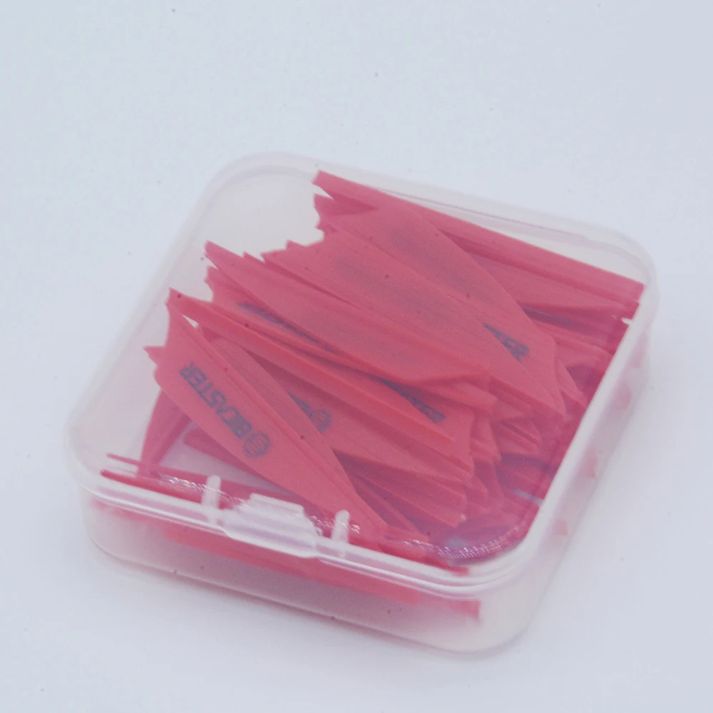 100PCs，BICASTER-Archery Arrow Plastic Fletches, 1.75 "Vanes Fletches, 10 Colors for Choice