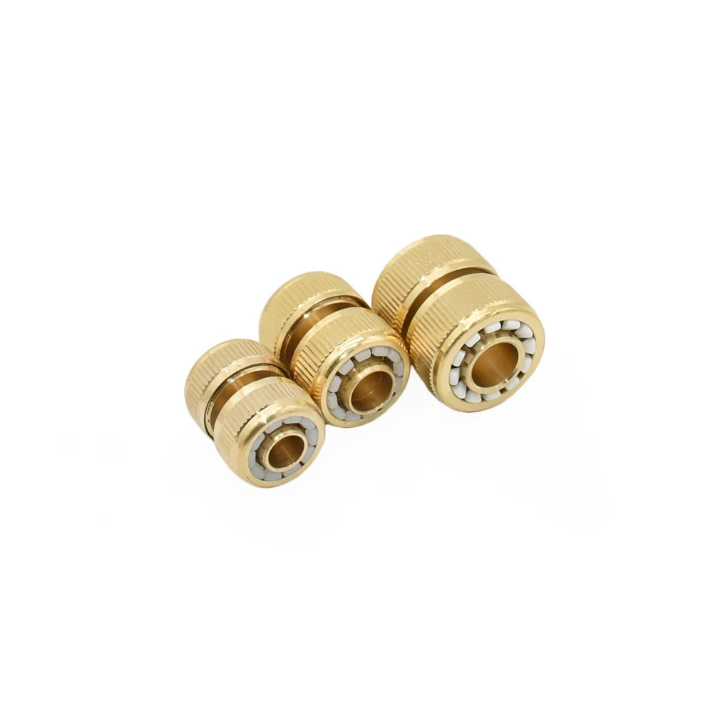 Garden Hose Adapter 1/2" 3/4" 5/8" 1" Brass Tap Quick Connecter 16mm 20mm Copper Hose Coupling Adapter Garden Watering Gun Water Stop Fittings