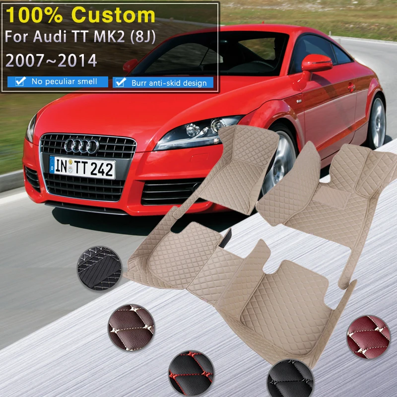 Car Floor Mats For Audi Tt 8j Mk2 20072014 Luxury Leather Mat Auto