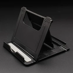 Compact Adjustable Foldable Desk Stand for Tablets and Smartphones (Black)