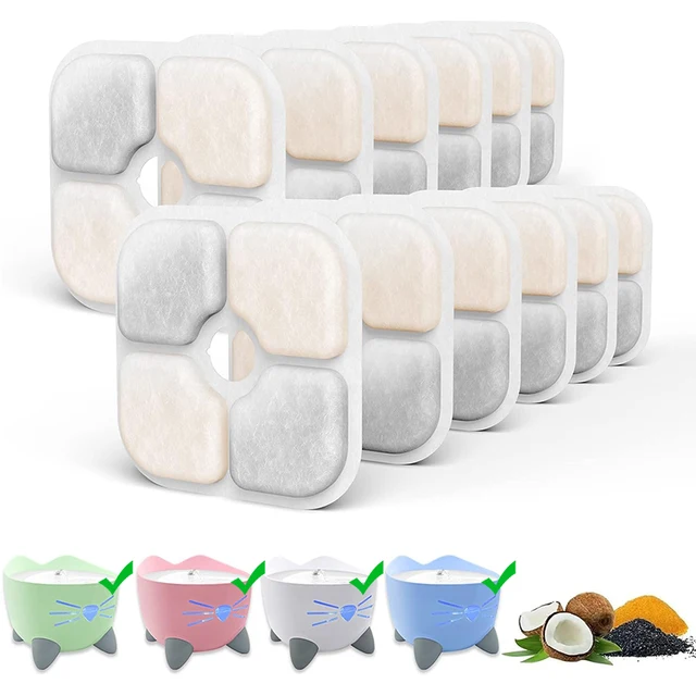 6/12/18/24PCS Activated Carbon Replacement Filters For Pet Automatic Drinking Fountain Battery Operated Cat Water Fountain 6/12/18/24PCS Activated Carbon Replacement Filters For Pet Automatic Drinking Fountain Battery Operated Cat Water Fountain