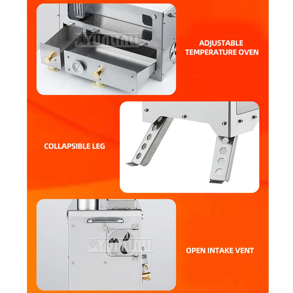 Particles Heating Stove Portable Outdoor Stainless Steel Wood Heater Stove Multifunctional Firewood Stove 3
