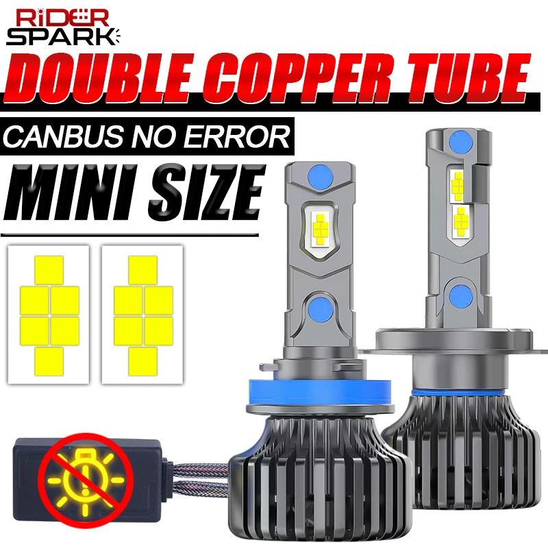 Premium LED Car Headlight and Fog Light Bulbs - 6000K Brightness, 12V/24V