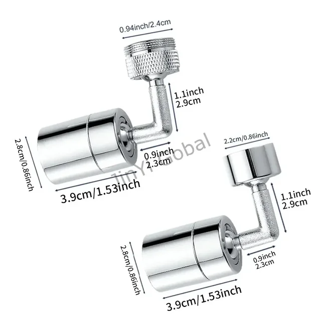 720 Degree Swivel Tap Aerator Adjustable Dual Mode Sprayer Filter Diffuser Water Saving Nozzle Kitchen Faucet Extender Adapter 6