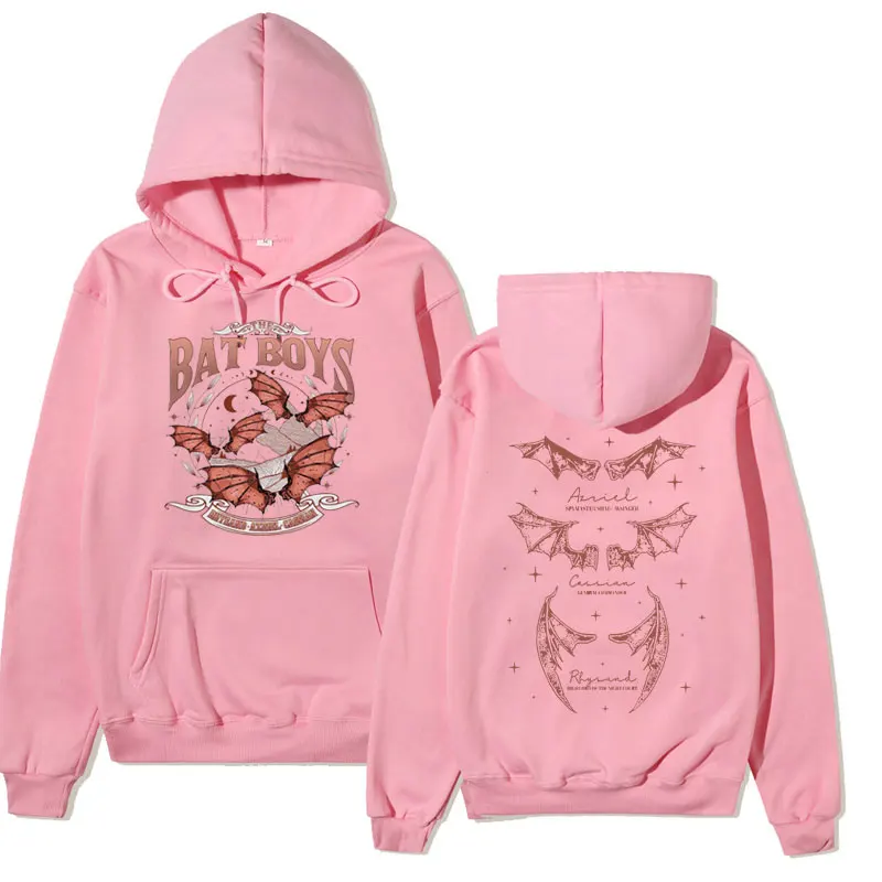 The Bat Boys Rhysand Azriel Cassian Hoodie Men's Women's 90s Vintage Aesthetic Oversized Hooded Sweatshirt Streetwear Pullover