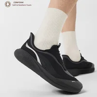 LI-NING SOFT GO 3 SLIP ON Chaussures de marche pour hommes, confortables, à talon épais, décontractées, sportives, design à enfiler, AGLW009 3