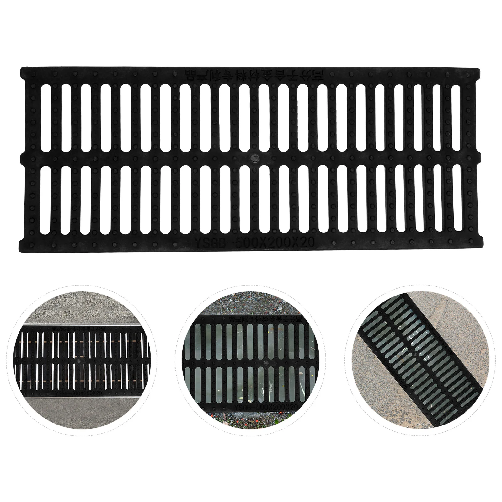Drain Grate Resin Manhole City Drain Professional Sewer Cover Sturdy Trench Cover Plastic Grid Gutter Accessory Outdoor Plumbing