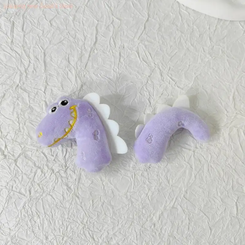 49ME 5set Cartoon Dinosaur Shape Head/Tail Shape Applique for DIY Doll Toy Hat Sewing Supplies Patches Hair Clip Decor
