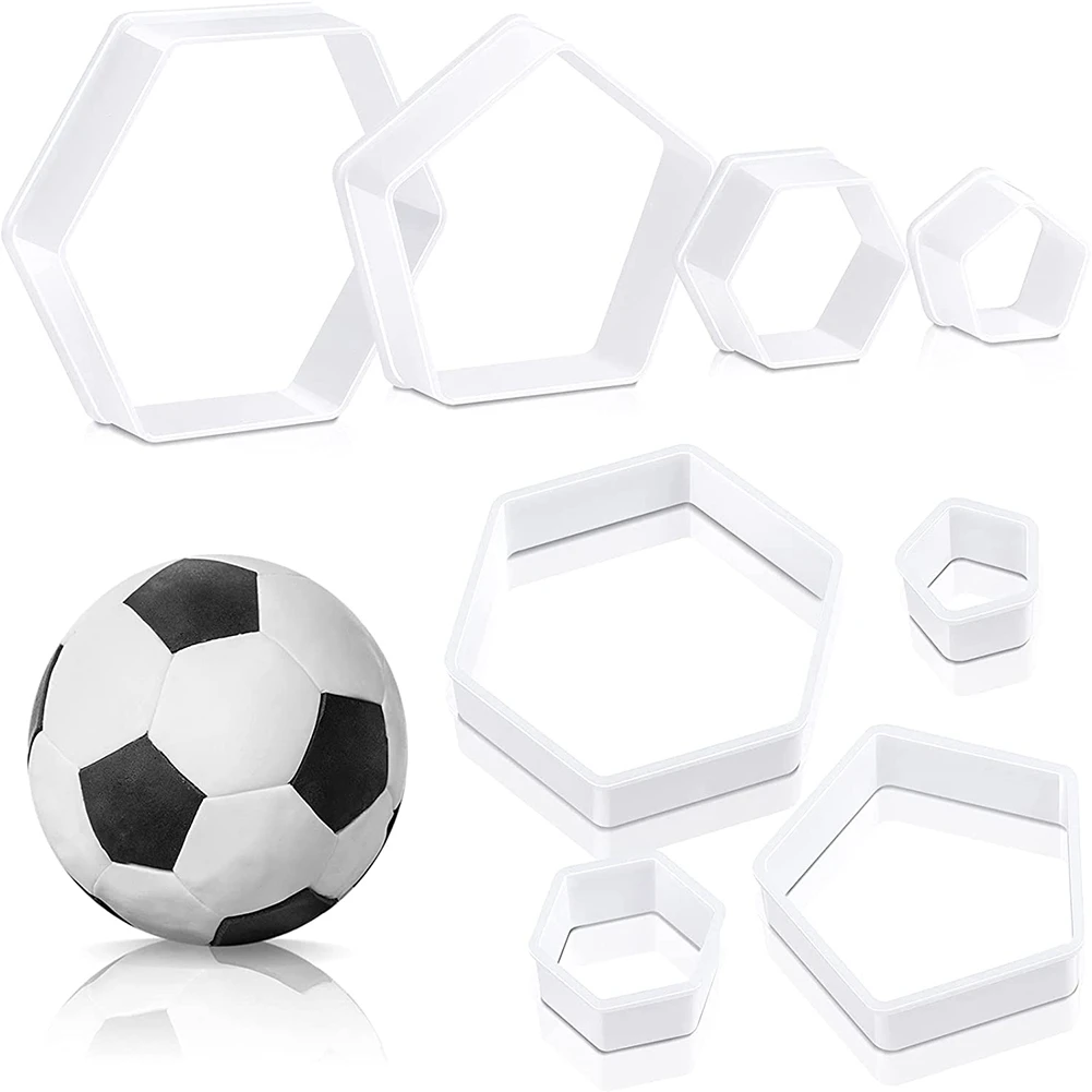 Football Pattern Cookie Cutters Football Cake Fondant Hexagon