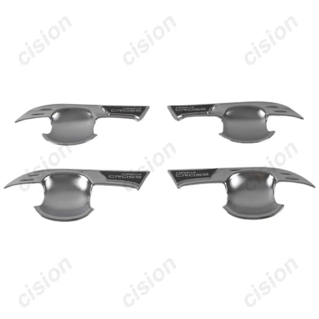 For Toyota Corolla Cross 2021-2023 4x ABS Carbon Fiber Chrome Car Door Handle Bowl Cup Protective Cover Trim Cap Sticker Styling 5 For Toyota Corolla Cross 2021-2023 4x ABS Carbon Fiber Chrome Car Door Handle Bowl Cup Protective Cover Trim Cap Sticker Styling 5