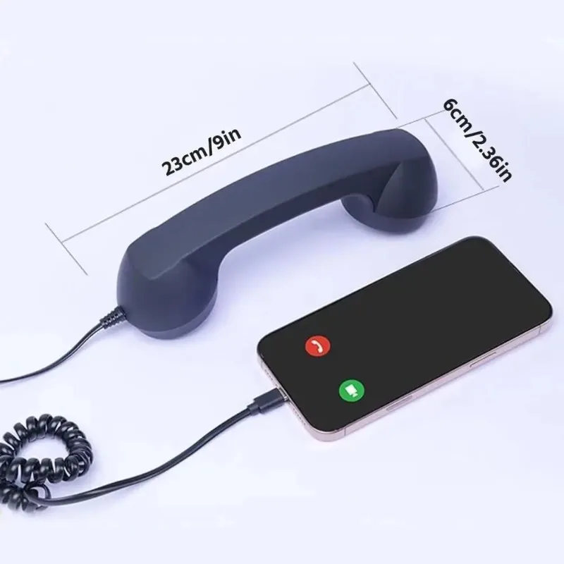 Tangle-Free Handheld Cell Phone Receiver with Microphone