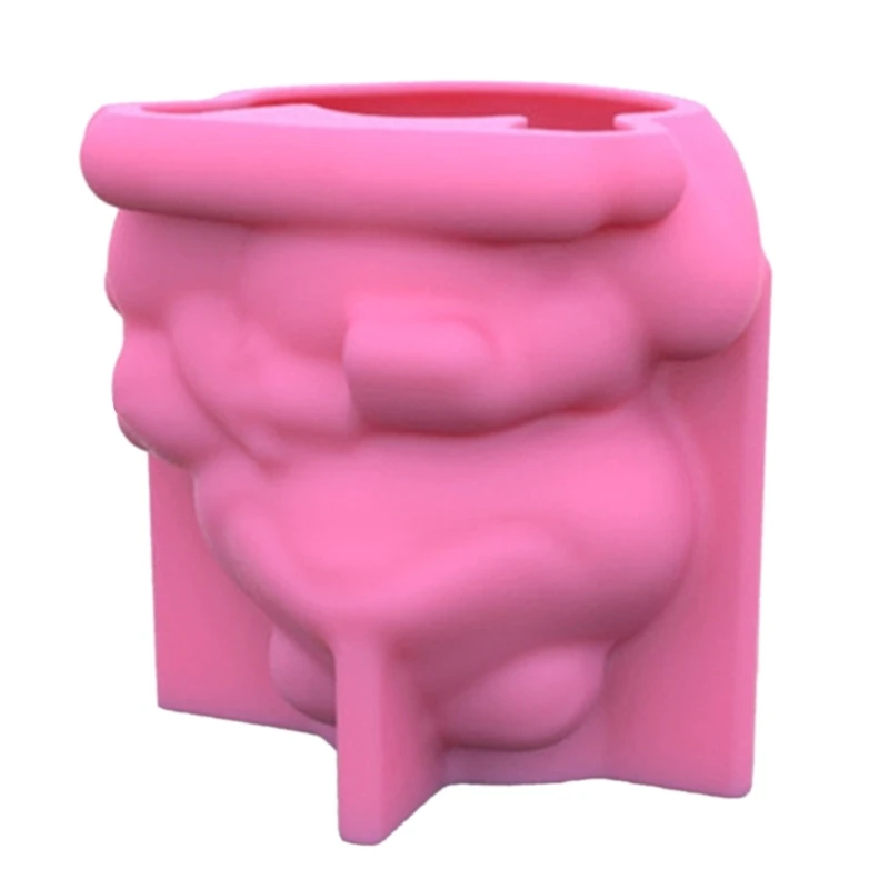 MXME Flower Pot Silicone Mold Concrete Succulent Planter Mould DIY Holder Mold