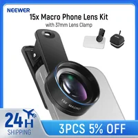 NEEWER Basics 15x Macro Phone Lens Kit with 37mm Lens Clamp, HD Camera Accessories For iPhone Samsung Android Smartphone