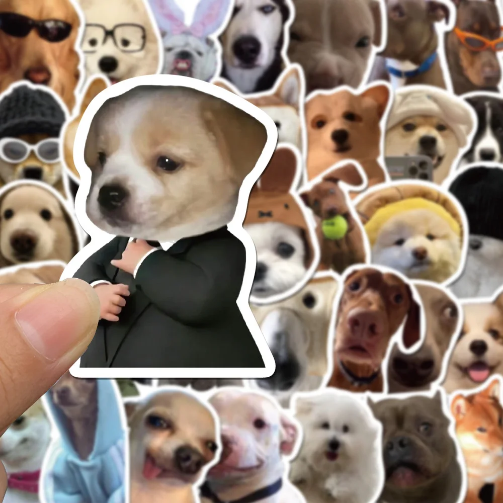 50 stücke niedlichen Meme Hund Welpen Aufkleber DIY Kinder Notebook Gepäck Motorrad Laptop Gitarre Kühlschrank lustige Aufkleber Spielzeug Dekor – Detail 5