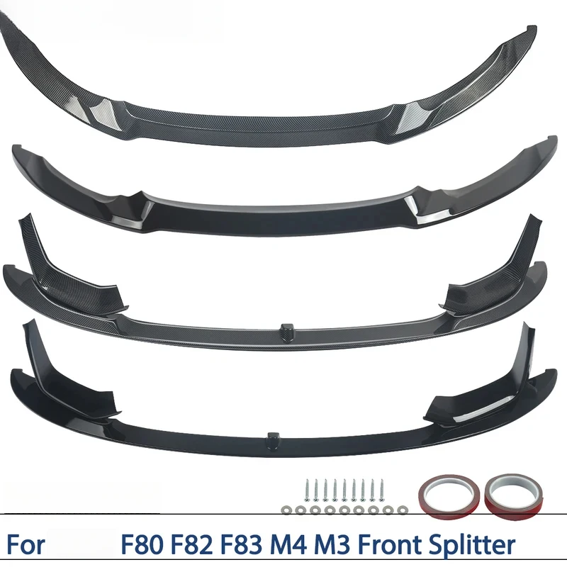 고품질 CS & MP 스타일 프론트 범퍼 립 디퓨저 가드 F80 M3 F82 F83 M4 2015-2020