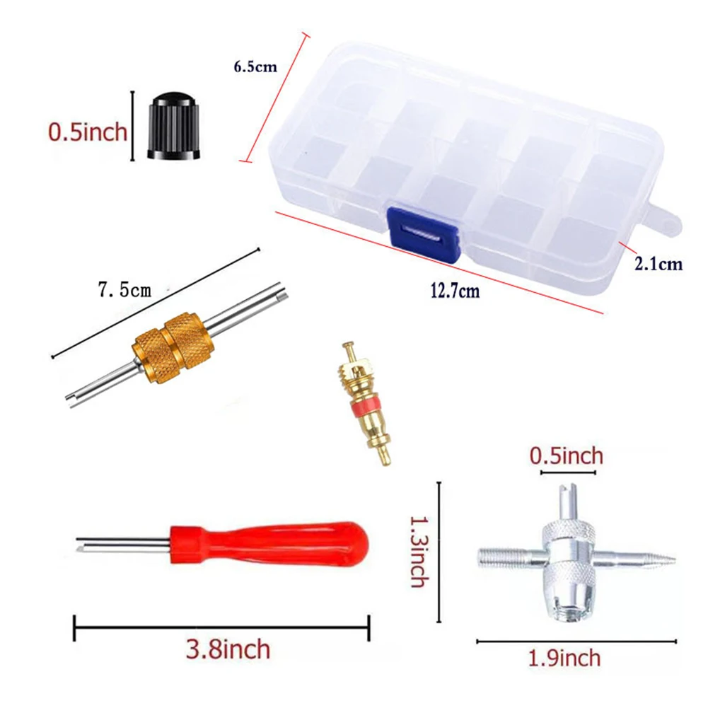 

Practical Valve Stem Install Tools Valve Core Accessories Replacement Parts 20 Air Cores Wrench Tire Valve Core