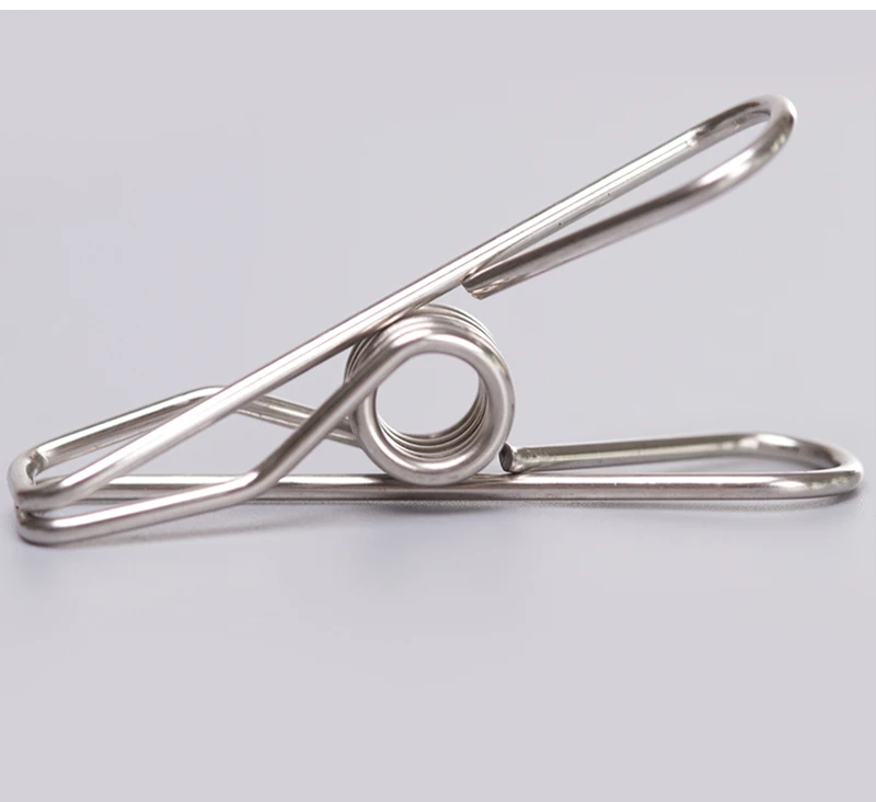 WUTA 20 pcs Hot Stainless Steel Metal Spring Clips for Leather craft Tools Silver Ticket Clip Clothes Hanging Pegs Clips Clamps