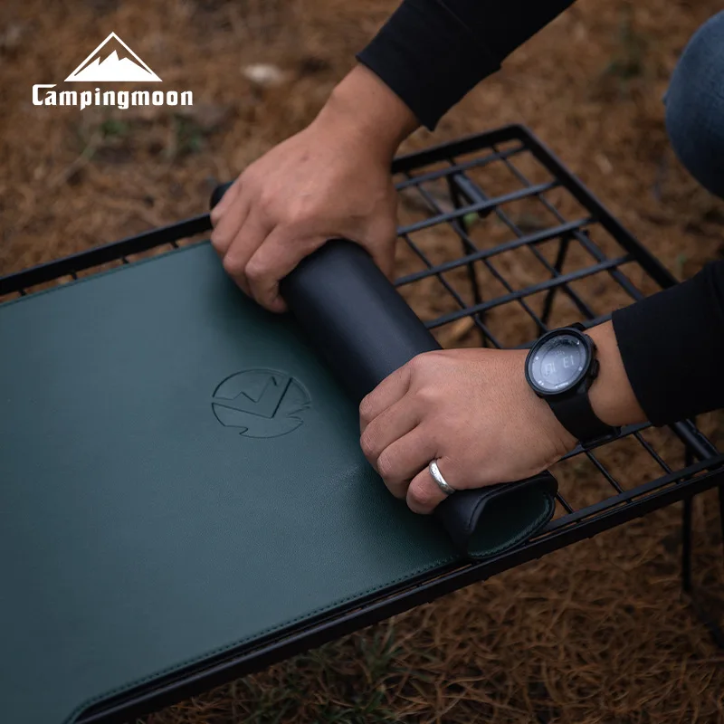 Portable Folding Table Leather Mat Bag Campingmoon T-230 BBQ Table Multi-purpose Picnic Barbecue Table Mat Bag