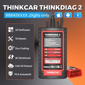 THINKCAR THINKDIAG 2 Ediag Plus CAN FD Tutti i sistemi 15 Servizi di ripristino Codifica ECU Strumento diagnostico per auto scanner OBD2