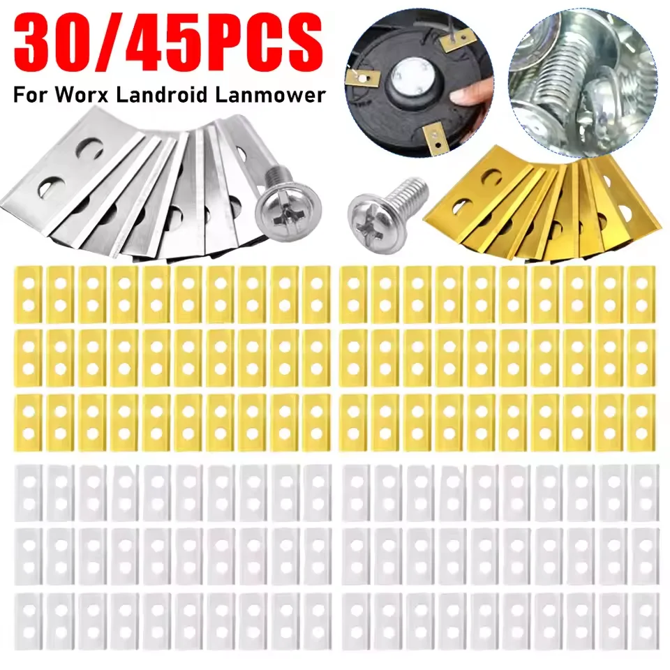 18/36PCS Rasentrimmer Klingen Edelstahl Rasenmäher Schneidmesser Schrauben Kit Ersatz für Worx Landroid Roboter Rasenmäher – Detail 16