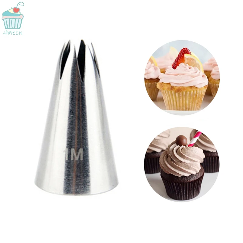 1M Open Star Pastry Tip Piping Tip Nozzle Cake Decorating Tips ...