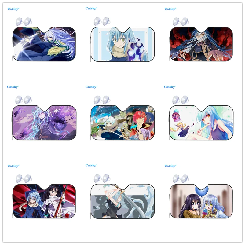 

Universal Car Windshield Sunshade, That Time I Got Reincarnated as a Slime Print Sun Shield Protector Foldable Sun Visor Covers