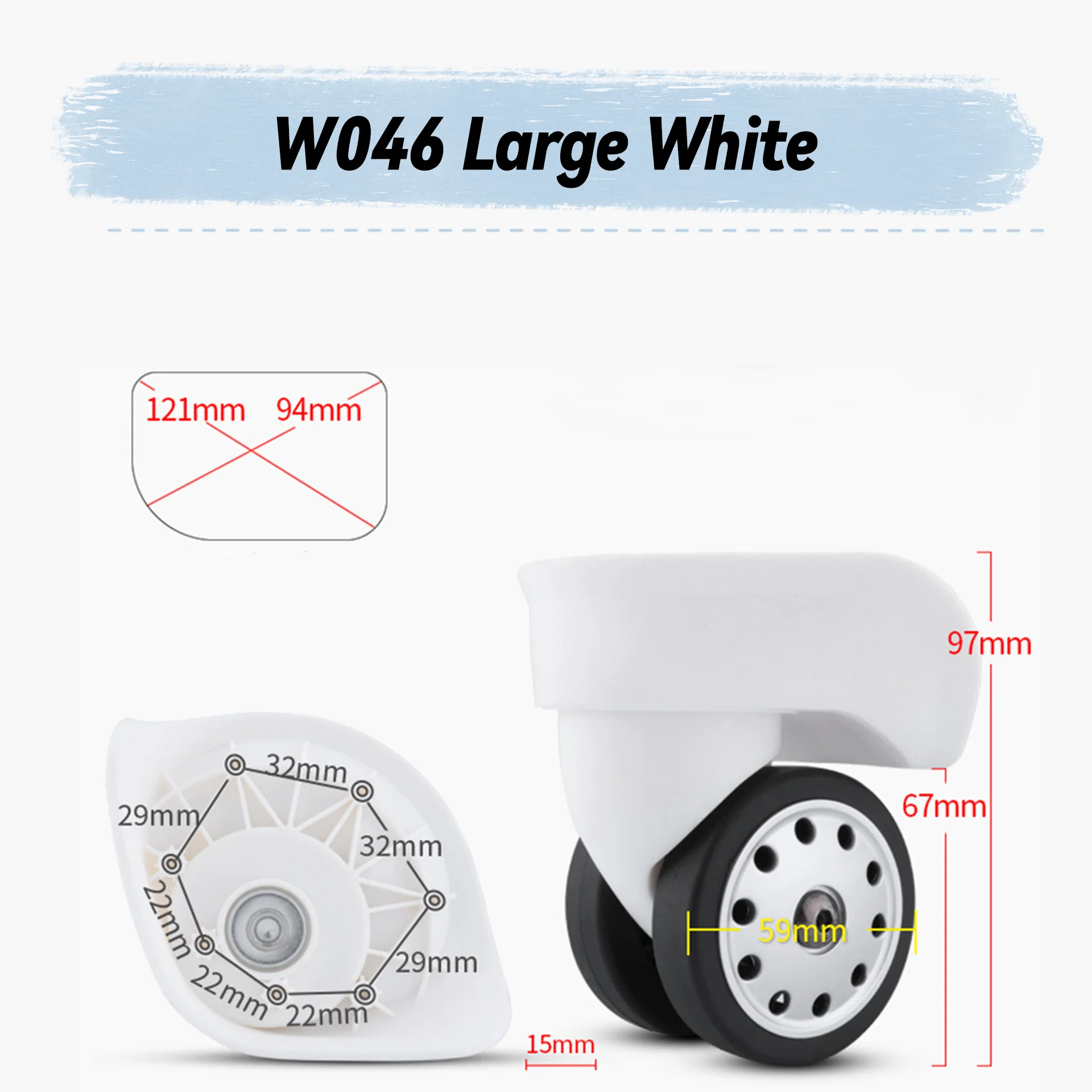 Suitable For The French Ambassador W046 Universal Wheel Replacement Suitcase Wheel Accessories Wheels Casters Smooth Silent