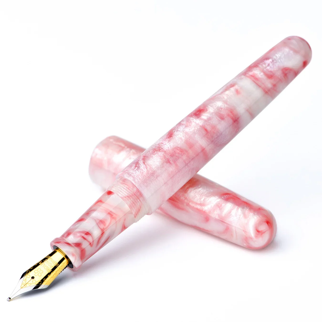 핑크 Fuliwen 송진 아크릴 만년필, 큰 사이즈 EF F M 아름다운 잉크 펜, 사무실 비즈니스 스쿨용 고급 선물 펜, 017