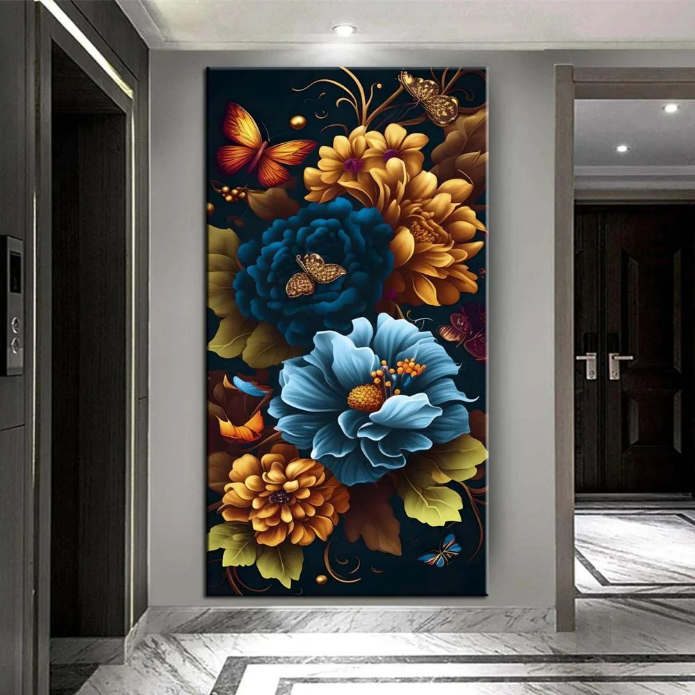 

5D алмазная живопись «сделай сам», картина с цветами, мозаика, вышивка крестиком, семейный Декор