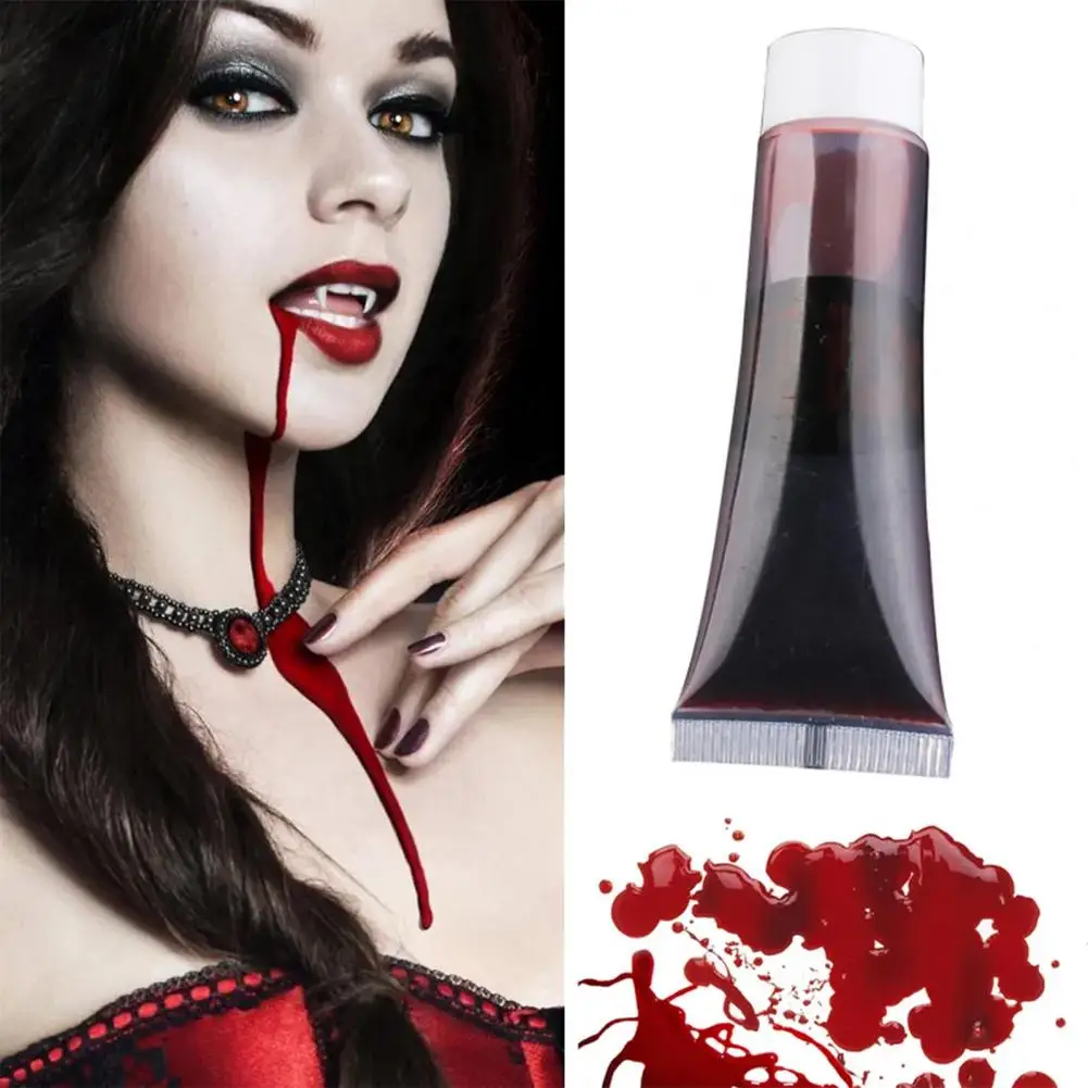 

15ML Artificial Blood Portable Easy To Use Cosplay Makeup Simulated Wounds For Halloween Decorations