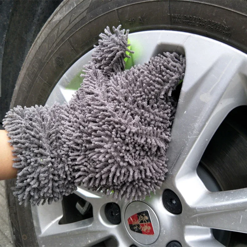 Five Fingers Microfiber Car Wash Gloves Car Cleaning Tool Home Use Multi-function Cleaning Brush Detailing Washing Gloves
