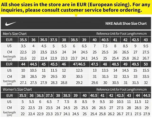 Nike Shoe Uk Size To Eu Nike Shoe Size Chart Us 6y In Cm Shoe Size